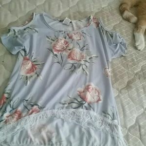 Kids shirt baby blue and soft!!